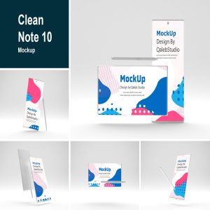 简约风格三星Note 10智能手机样机模板 Clean Note 10 Mockup插图1