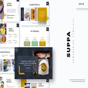 西餐厨师餐饮培训主题PPT幻灯片模板 Suppa – Powerpoint Template