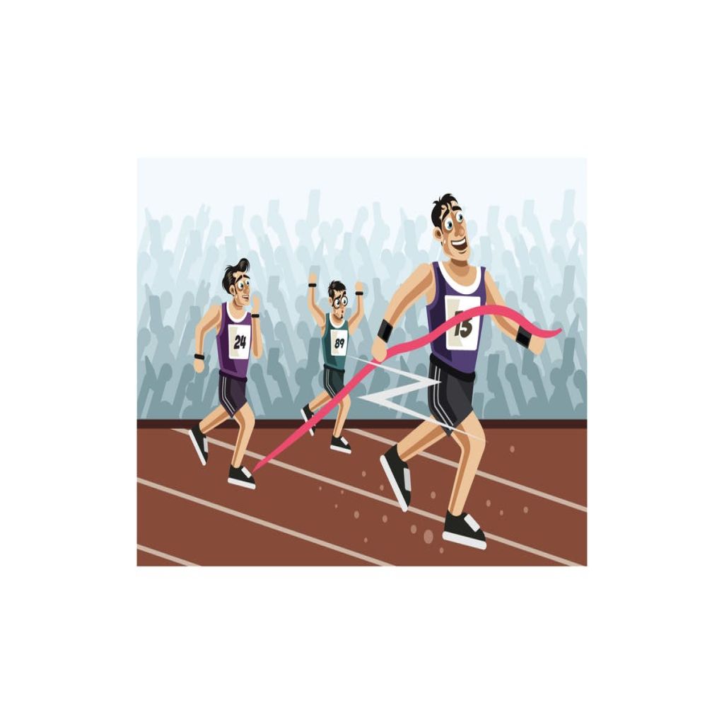 田径跑步运动卡通矢量插画设计素材runners Cross The Finish Line 一流设计网 田径跑步运动卡通矢量插画设计素材runners Cross The Finish Line 一流设计网