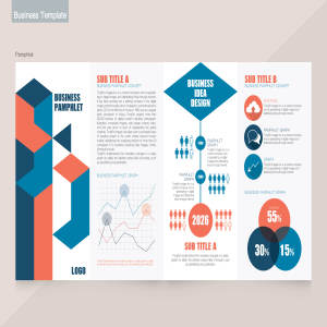 信息图表人口普查商业传单设计模板