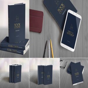 精装图书封面设计样机 Hard Book Mockups