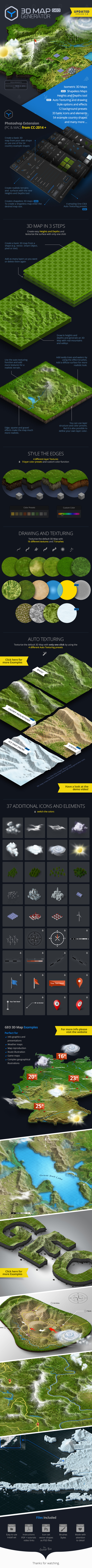 好用的3D地图场景创建利器下载(PS插件、图层样式)