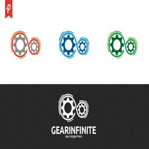 齿轮组图形Logo模板 Gear Infinite Logo插图4