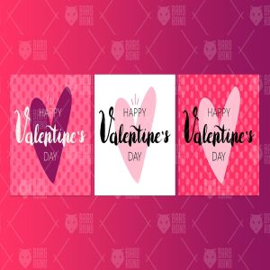 复古情人节主题心形矢量插画 Vintage Valentines