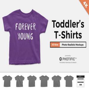 幼儿T恤样机模板 Toddler’s T-Shirt Mockups