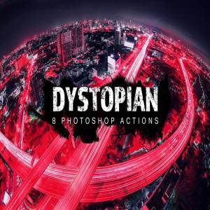城市夜景照片滤镜PS动作 Dystopian Photoshop Actions