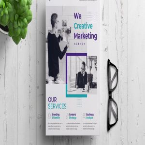 优雅简约风企业简介传单设计模板 Corporate Flyer