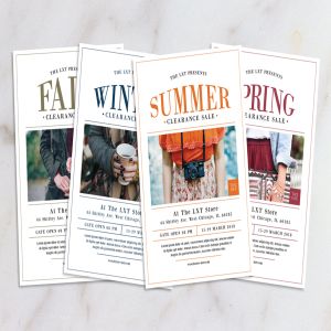 四级季末/换季清仓促销海报传单设计模板 All Season Fashion Sale Flyer