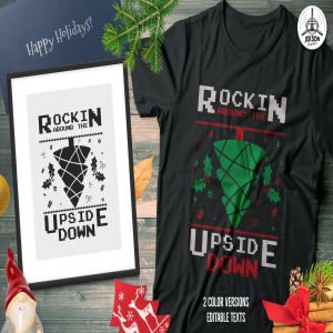 创意圣诞树毛衣T恤印花手绘图案设计素材 Christmas Tree Sweater T-Shirt Design. Xmas Party