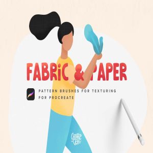 28种织物和纸张肌理纹理Procreate笔刷 Fabric & Paper Procreate Brushes