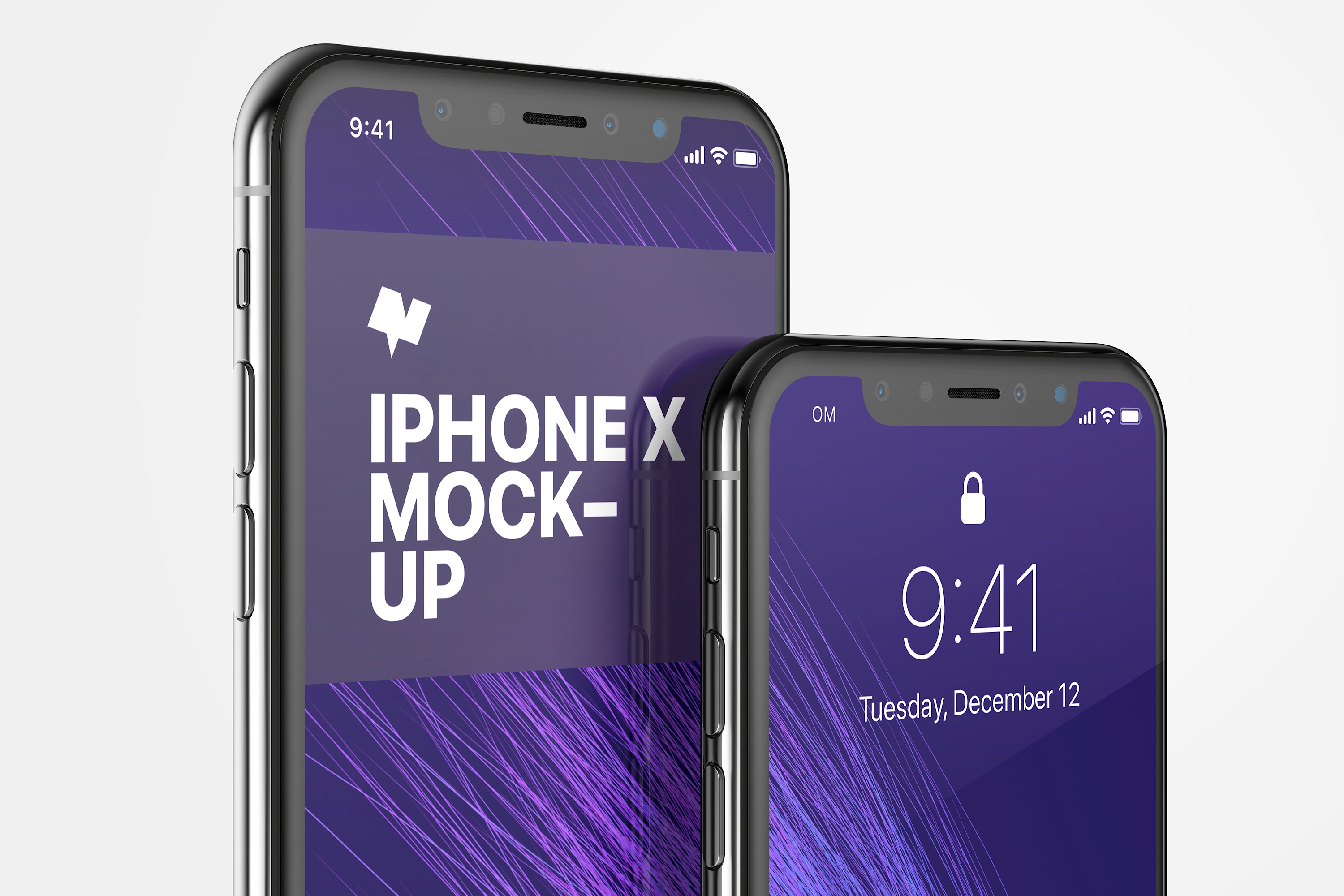 iPhone X手机屏幕UI界面设计局部效果图样机05 iPhone X Mockup 05