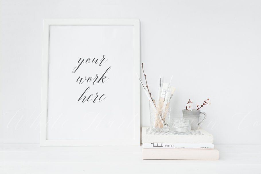 北欧艺术风格相框样机模板 Frame mock up – Nordic style/Artist