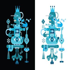 蓝色抽象艺术矢量插画 Abstract Art Blue Design vector artwork