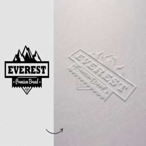 Logo品牌商标凸印效果图样机模板 Embossed Paper Mockup插图2