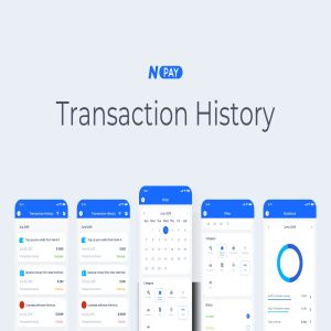 电子钱包APP应用UI设计之转账记录界面设计模板 Transaction History – Wallet Mobile UI – N