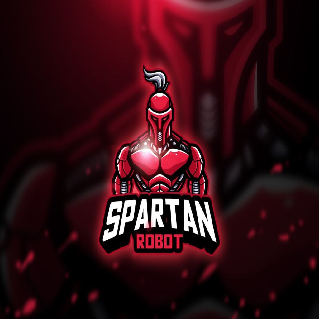 斯巴达机器人电子竞技队徽Logo模板 Spartan robot – Mascot & Esport Logo插图