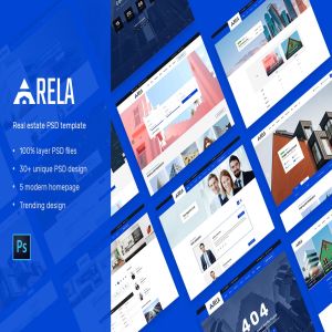 房地产经销商城网站设计PSD模板 Arela | Real Estate PSD Template