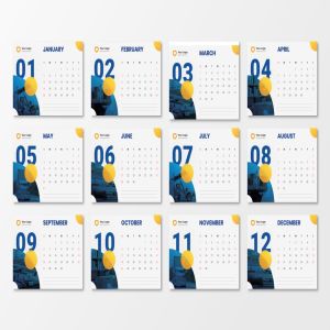 物流企业定制2020年活页日历表设计模板 Calendar 2020插图5