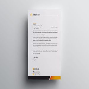 超超超简单企业品牌信纸信笺设计模板 Letterhead插图4