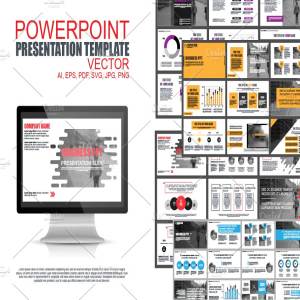 多元素信息展示 PPT 幻灯片模板 Powerpoint Presentation Templates