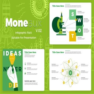 创意SWOT幻灯片模板设计信息图表矢量模板素材v1 Moneaux v2 – Infographic