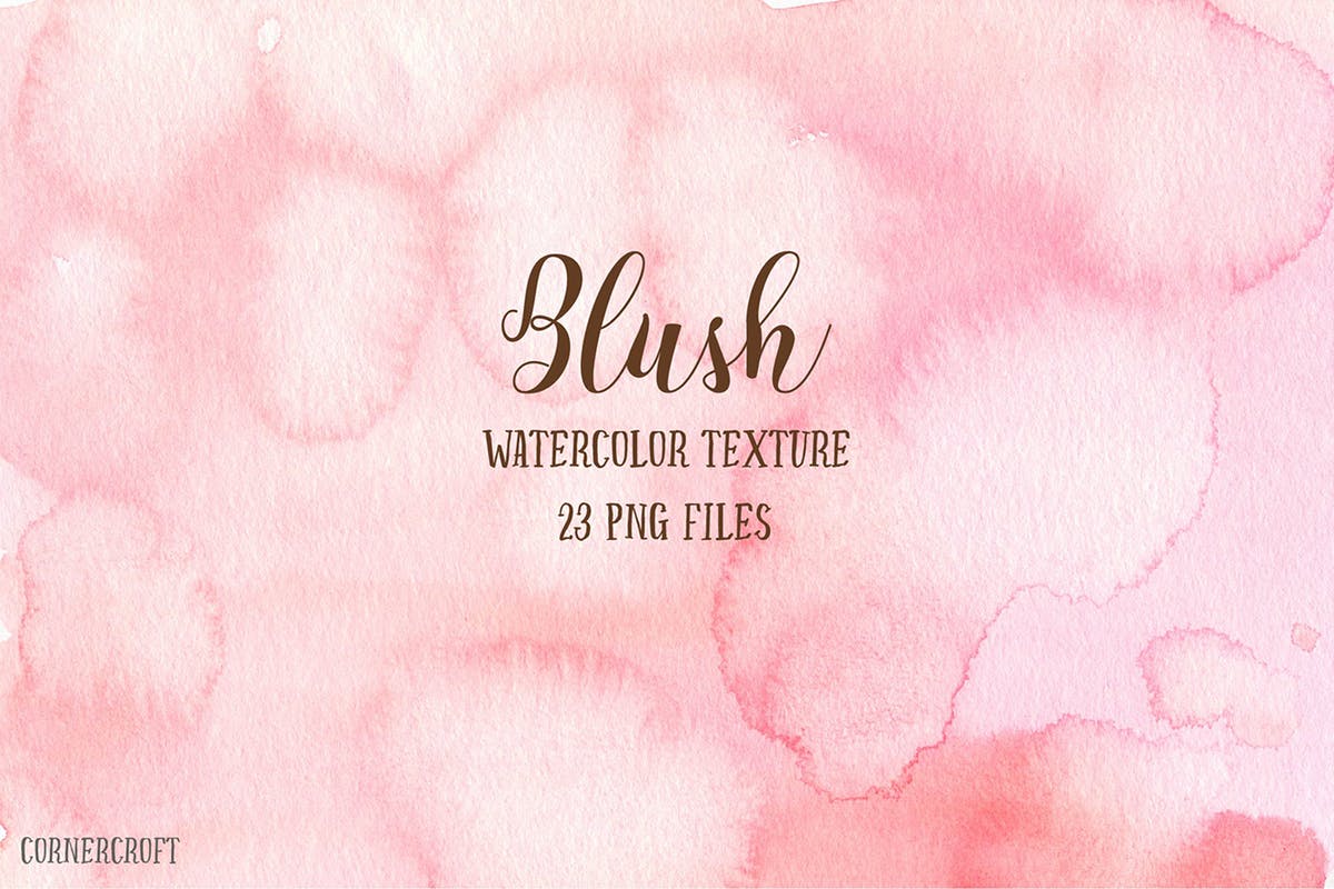 腮红桃色淡色水彩纹理背景素材 Watercolor Texture Blush