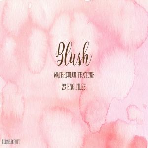 腮红桃色淡色水彩纹理背景素材 Watercolor Texture Blush