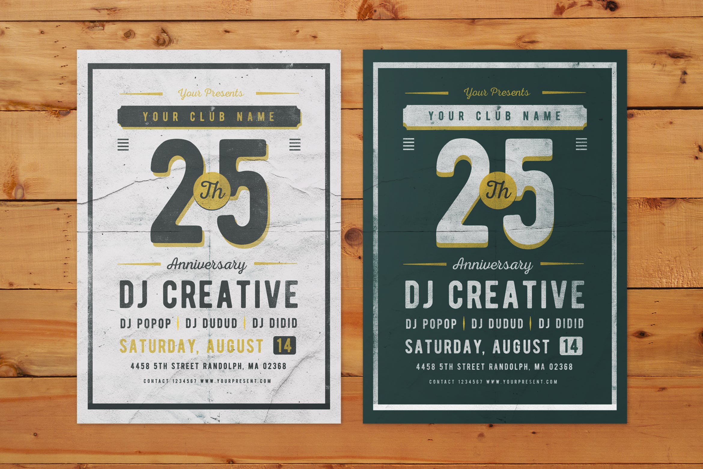 简约设计风格音乐嘉年华活动海报设计模板 Anniversary Flyer