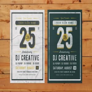 简约设计风格音乐嘉年华活动海报设计模板 Anniversary Flyer