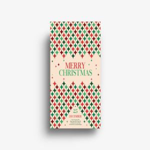 复古图案纹理圣诞节海报传单设计模板 Vintage Pattern Christmas Flyer