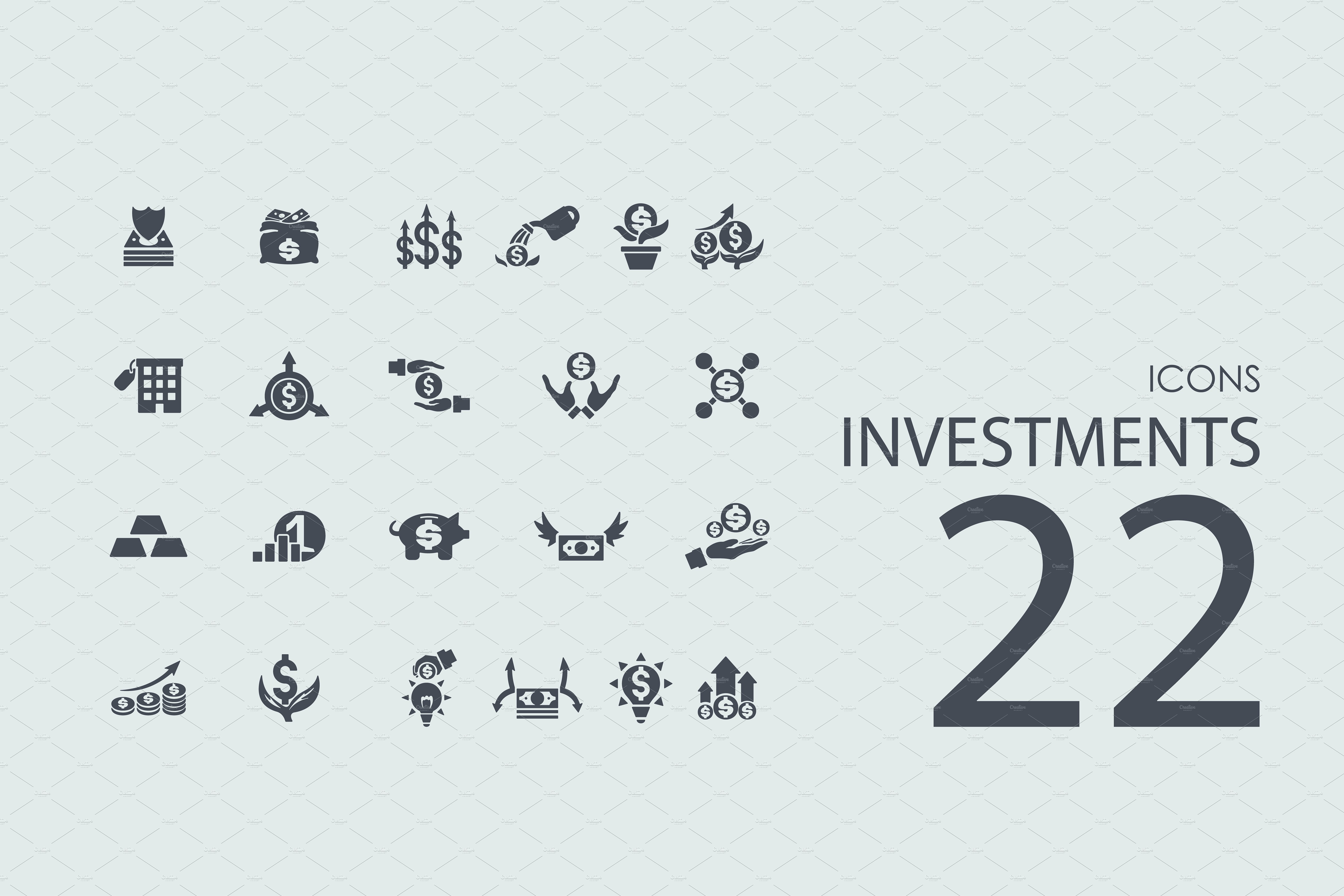 22枚投资金融主题图标 22 Investments icons