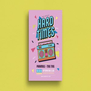 90年代设计风格音乐主题海报设计模板 90’s Music Flyer