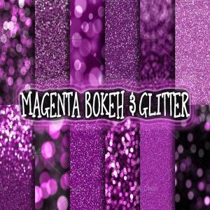 紫色闪光散景背景 Magenta Bokeh & Glitter Backgrounds