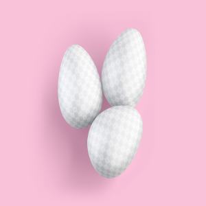 复活节彩蛋顶视图节日场景样机02 Easter Egg Mockup, Top View 02