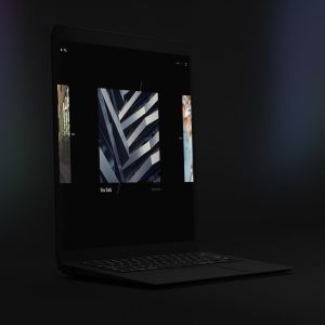 黑色超级笔记本屏幕预览样机模板 Black Laptop Mockup插图14