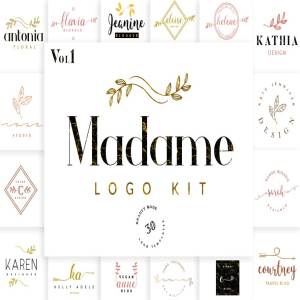 女性品牌Logo标志模板v1 Madame Logo Pack Vol. 1插图1