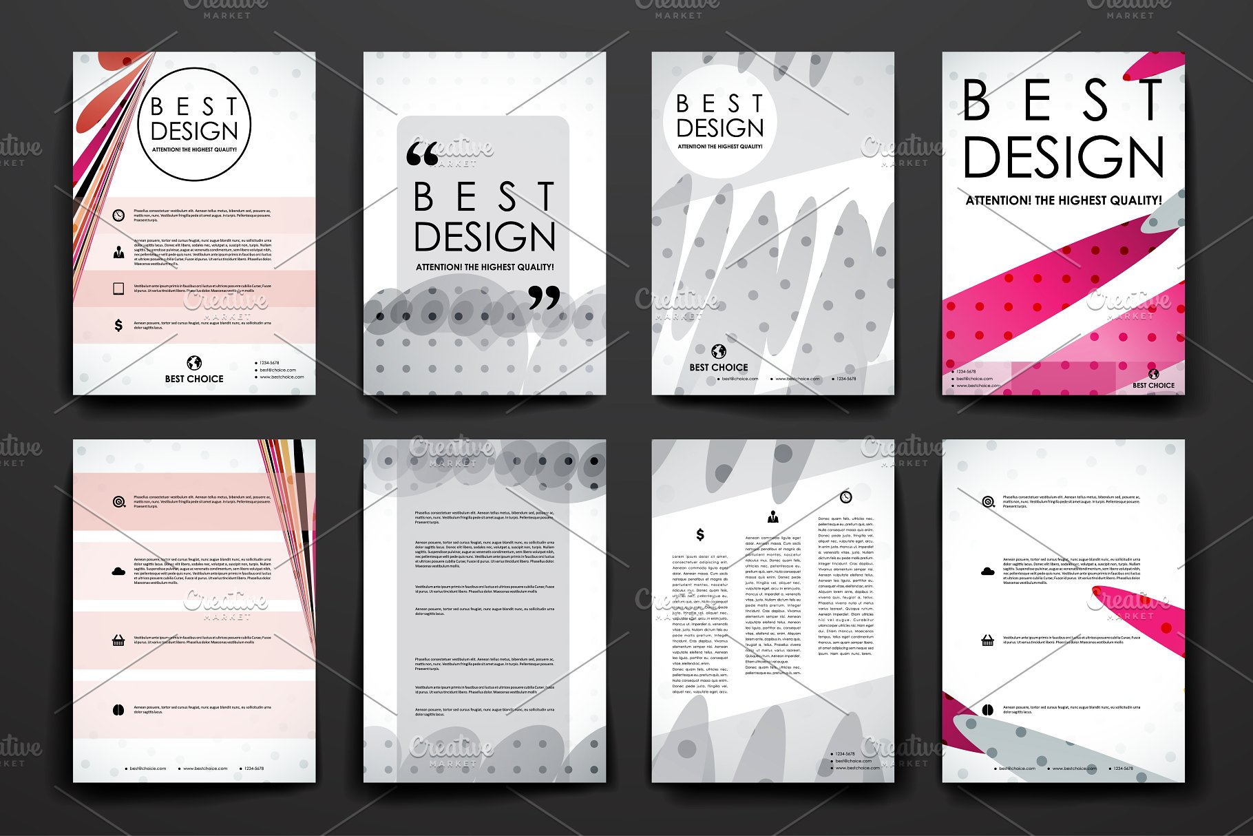 数十款抽象图形背景小册子模板合集 84 Abstract Brochures