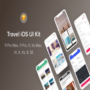 iOS平台旅游社交APP应用UI设计SKETCH模板 Travel iOS UI Kit (Sketch)