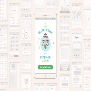 UX工作流程-手机APP线框图/站点地图设计素材 UX Workflow – Mobile Wireframe and Sitemap Creator