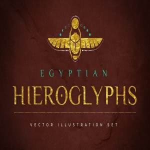 埃及象形文字矢量集 Egyptian Hieroglyphs Vector Set
