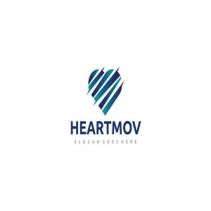 慈善组织心形创意Logo设计模板 Heart Logo