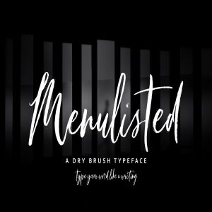 英文书法笔刷字体 Menulisted Brush Script
