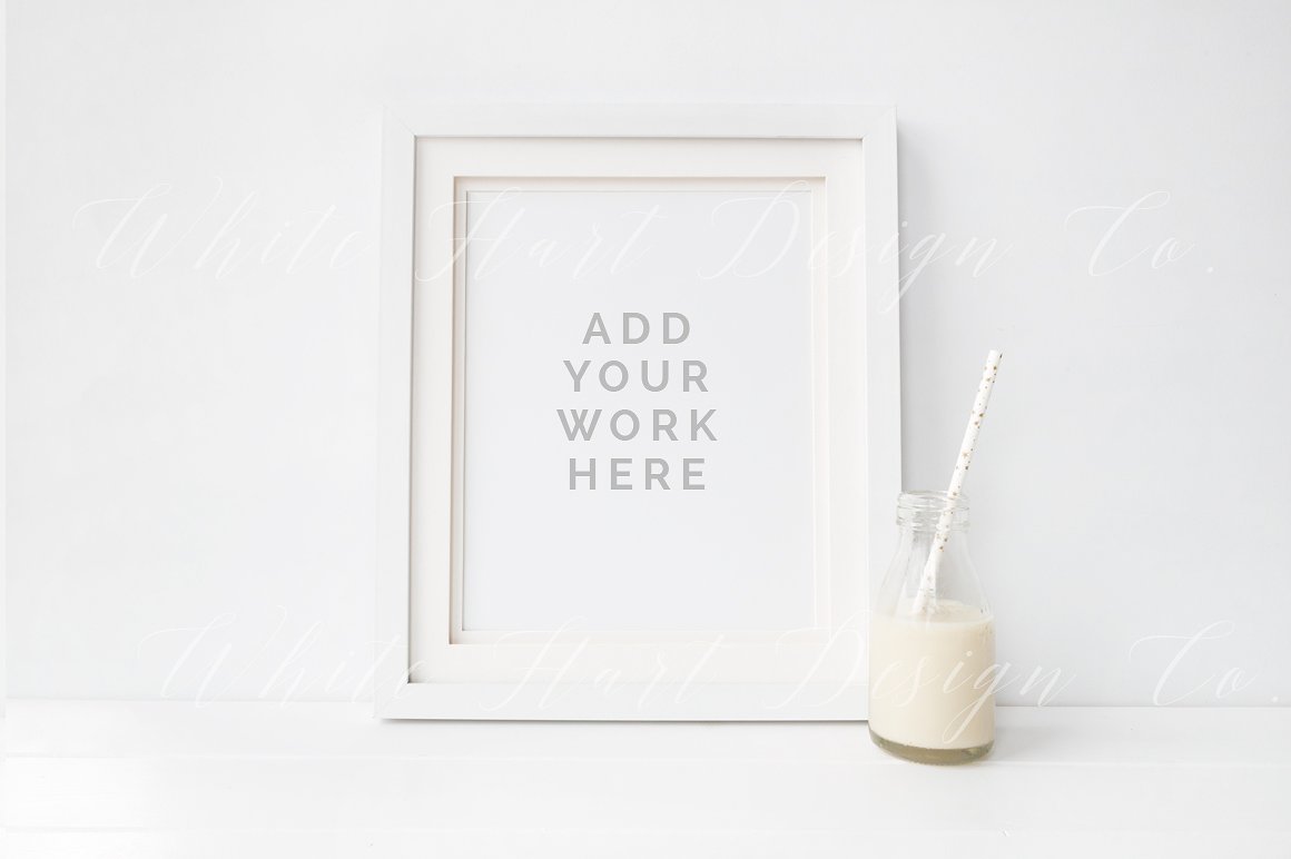 简约白色画框样机模型/Nusery主题  Frame mock up / Nusery themed