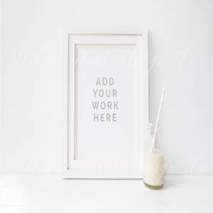 简约白色画框样机模型/Nusery主题  Frame mock up / Nusery themed