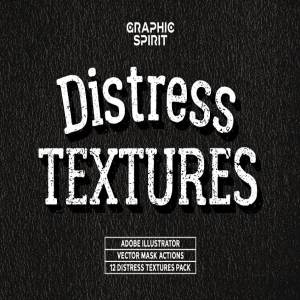 划痕磨损做旧效果AI动作 Distress Vector Texture Set