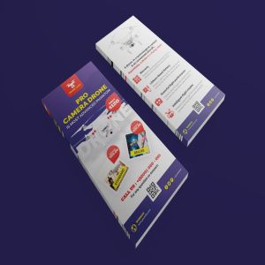 无人机产品DL广告牌PSD设计模板 Drone Product Showcase DL Rack Card