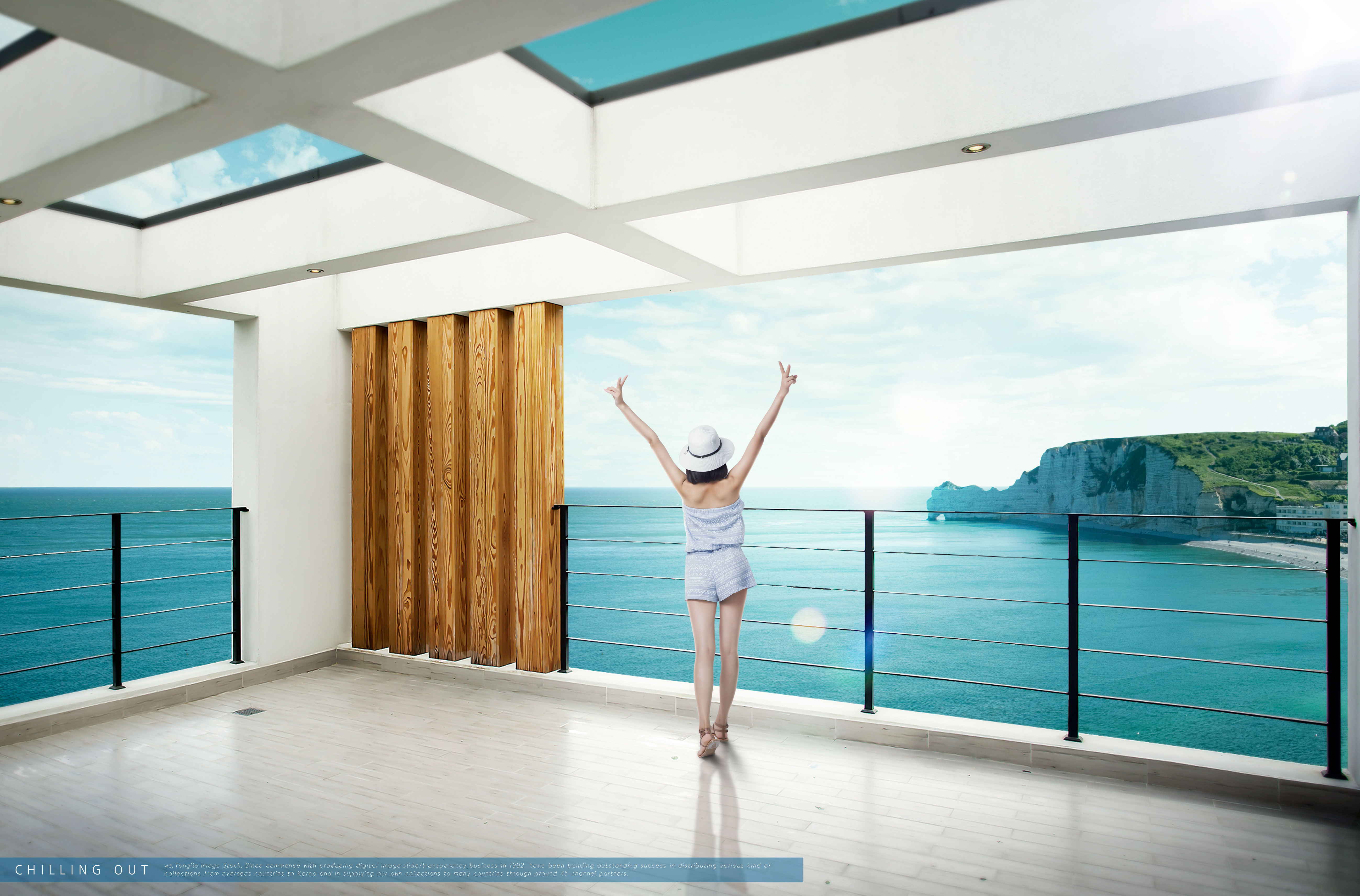 夏季大自然旅行度假宣传海报设计套装