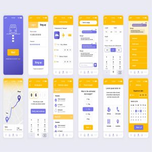 快递下单APP应用用户界面设计UI套件 Delivery Mobile App UI Kit