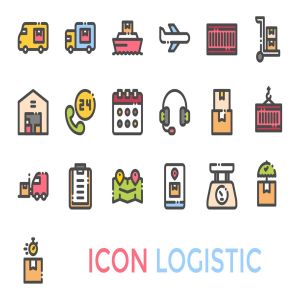 19枚物流配送主题矢量一流设计素材网精选图标 Logistics Icon
