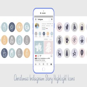 圣诞节主题矢量手绘一流设计素材网精选图标素材 Christmas Instagram highlight story icons